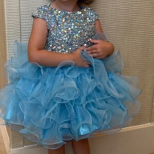 Blue International Girls Pageant Dress